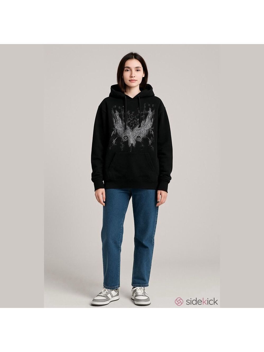 Hot Topic Y2K Heart Angel Wing Rhinestone Girls Hoodie Plus Size 2